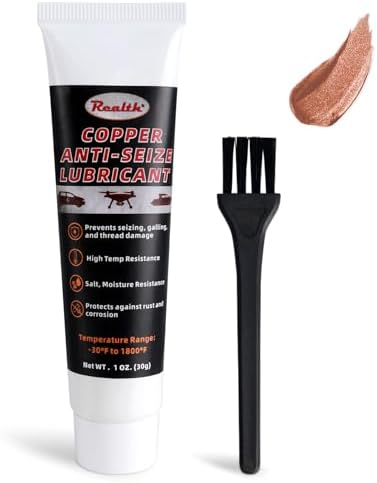 Realth Copper Anti Seize Thread Lubricant 1 oz High Temp Anti-Seize Grease