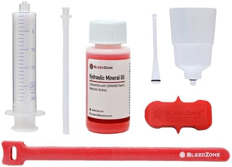 BleedZone Mineral Oil Brake Bleeder Kit Compatible with Shimano, 60ml Set
