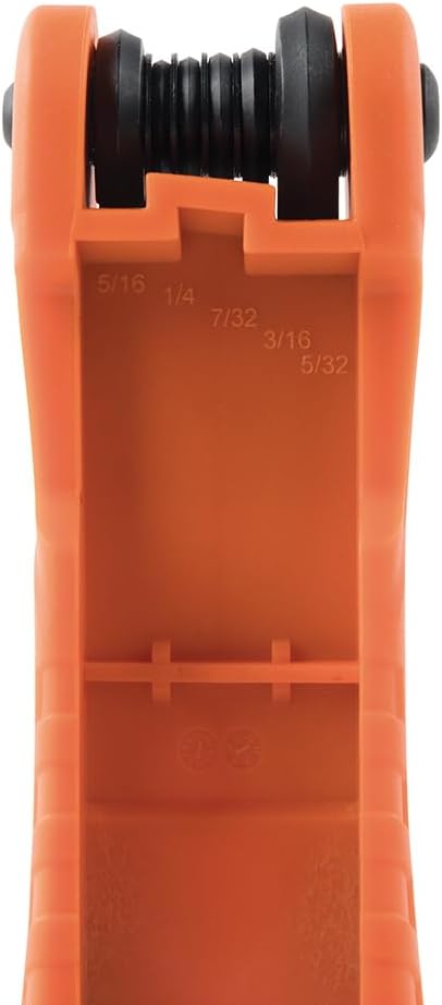 Klein Tools 70550 Hex Wrench Key Set, 11 SAE Sizes, Heavy Duty Folding Allen Wrench Tool with Extra Long Hex Keys