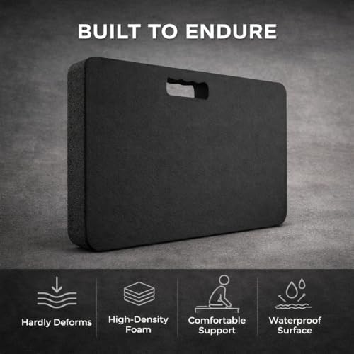 Gardzen Extra Thick Kneeling Pad for Gardening and Work, 1.5 Inch Soft NBR Foam Knee Cushion for Bathing Baby, Large Kneeler Mat for Yoga Exercise, 18x11 Inch, Black