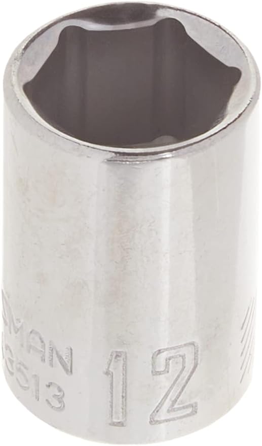 CRAFTSMAN Deep Socket, Metric, 1/4-Inch Drive, 12mm, 6-Point (CMMT43513) (Pack of 4)
