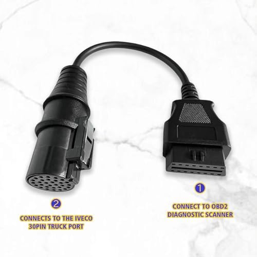 Truck OBD1 to OBD2 Cable for Iveco 30 Pin OBD2 Diagnostic Cable Adapter