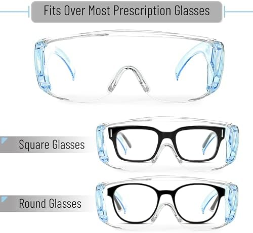 UNCO- Safety Goggles Over Glasses, Protective Goggles, Anti Fog, Work, Safety Glasses Over