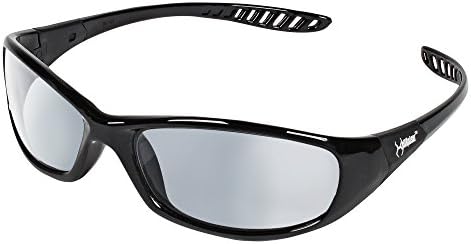 KleenGuard V40 Hellraiser Safety Glasses (25716), Indoor / Outdoor Lens with Black Frame, 12 Pairs / Case