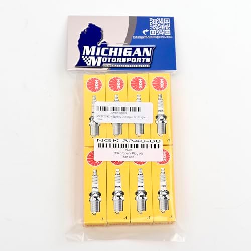 NGK BR7EF #3346 Spark Plugs - Set of 8 Nickel Copper for LS Engines