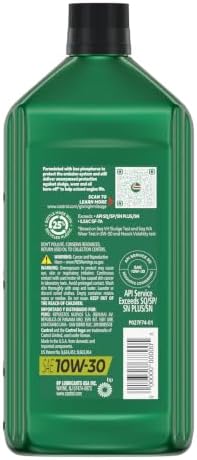 Castrol GTX High Mileage 10W-30 Synthetic Motor Oil, 1 Quart, Pack of 6
