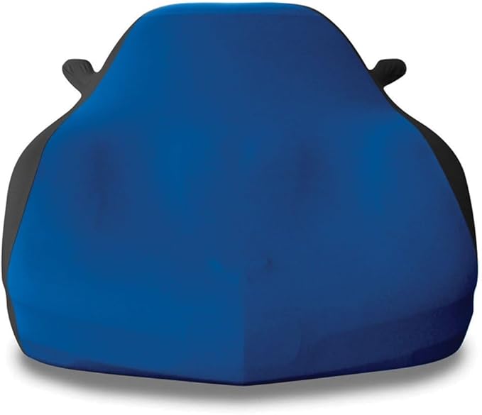 SR1 USA C4 Corvette Indoor Car Cover - Custom Fit Ultraguard Stretch Satin Sport Series - The Ultimate High End Fit for 1984-1996 C4, Z51, GS, ZR1 Convertible, Hardtop Corvettes (Blue/Black)