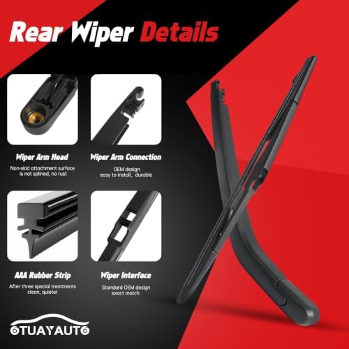 OTUAYAUTO Rear Wiper Arm Blade Set Replacement for Toyota Prius 2003-2009