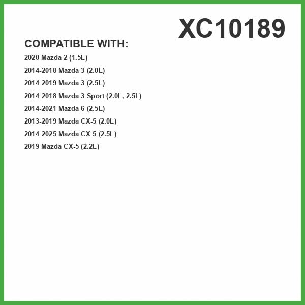 ECOGARD XC10189 Premium Cabin Air Filter | Fits 2014-2025 Mazda CX-5 2.5L; 2014-2018 3 2.0L; 2014-2021 6 2.5L; 2013-2019 CX-5 2.0L; 2020 2 1.5L