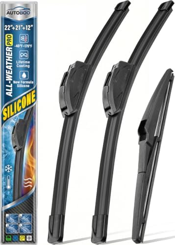 AUTOBOO Silicone Windshield Wiper Blade Replacement for Dodge Durango