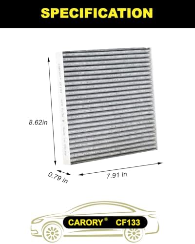 CARORY Cabin Air Filter w/Activated Carbon for Toyota Corolla (2002-2008), Matrix (2003-2008), Chirey: Omoda 5 (2023), Tiggo 4PRO (2023-2024), OE# 88568-02020, CF10133, XC35491, C35491, CF133