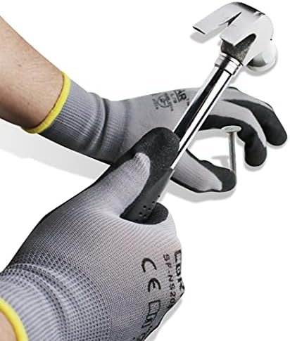 Corestar Safety Work Gloves Sandy MicroFoam Nitrile Palm Coated Seamless Nylon Micro-Foam Gloves