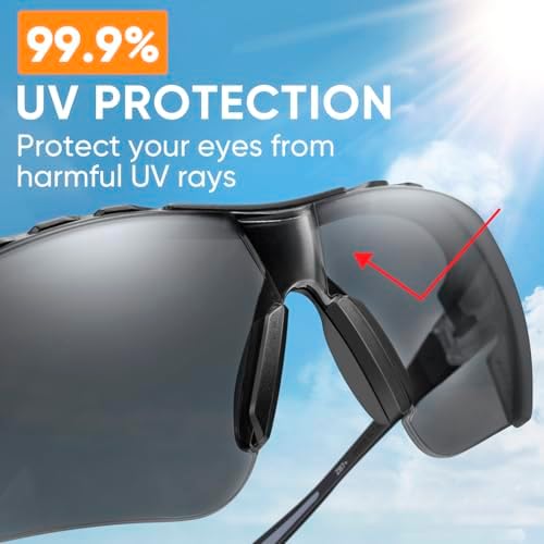 TICONN Anti-Fog Safety Glasses for Men & Women, ANSI Z87.1 Eye Goggles