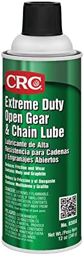 CRC Extreme Duty Open Gear & Chain Lube 03058 – 12 Wt Oz., Industrial Grade Lubricant w/ Moly and Graphite