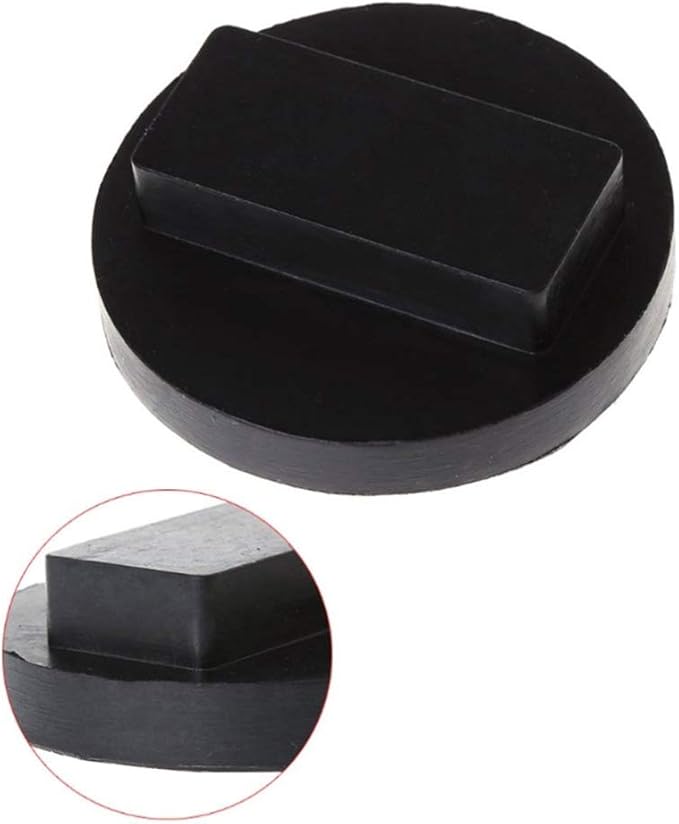 Universal Jack Pad for BMW and Mini Slotted Rubber Jack Pad Frame Rail Protector Jack Black (2 pcs)
