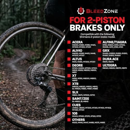 BleedZone Shimano Brake Bleed Kit with 120ml Mineral Oil for Road Bikes