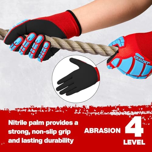 Safety Work Gloves for Men Women,Impact Work Gloves