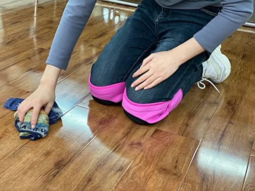 Plus Size Knee Pads for Women Cleaning, Adjustable EVA Foam, Pink XL,1 Pair