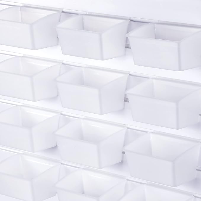 Unittype 12 Pcs Storage Bin Plastic Slatwall Bins for Slatwall Organizer Containers Garage Accessories(Transparent)