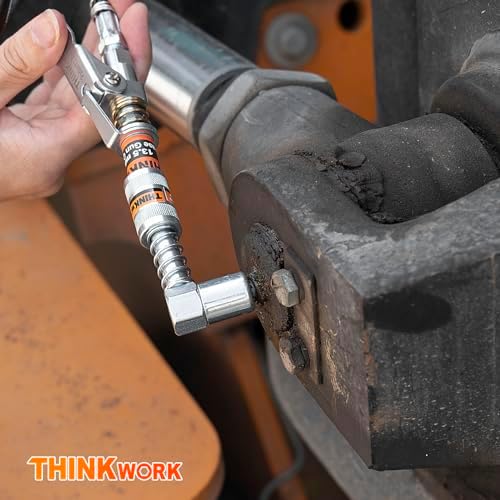 THINKWORK Grease Gun Coupler Set with 90° Grease Coupler Adaptor