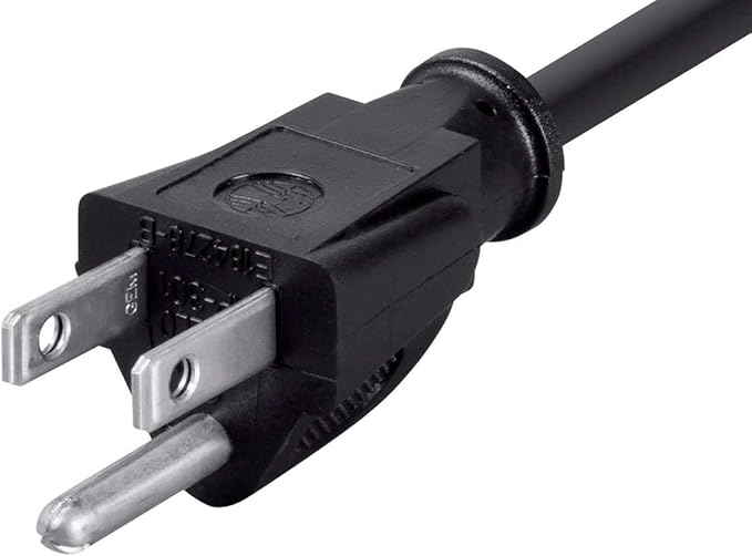 Monoprice Extension Cord - NEMA 5-15P to NEMA 5-15R, 15 Amp, 1875 Watt, 3-Prong, 16AWG, 20 Feet, Black