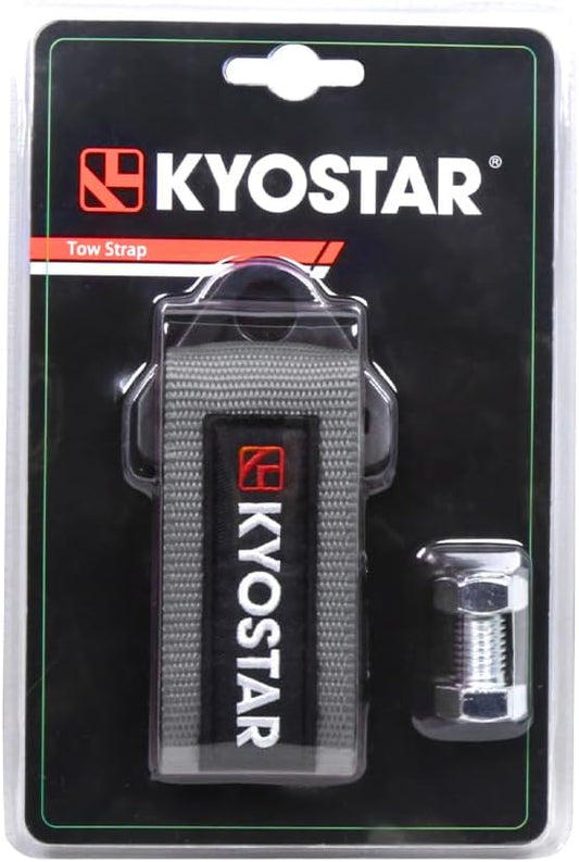 Kyostar Universal Racing Tow Strap for Front or Rear Bumper Towing Hooks, High Strength Tow Straps, Upgrade Version (Gray)
