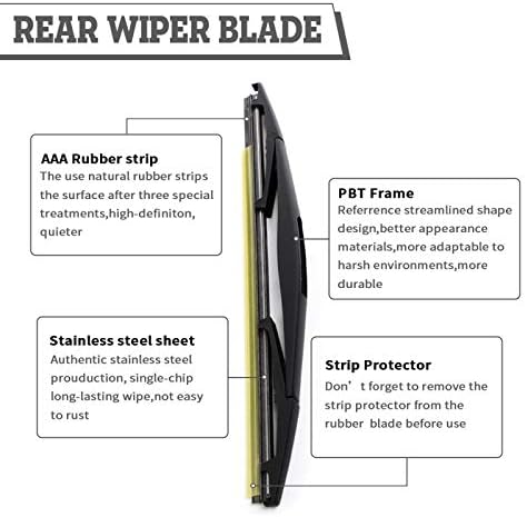 Rear Wiper Arm Blade for Jeep Wrangler 2018-2021 Honda CR-V 2017-21