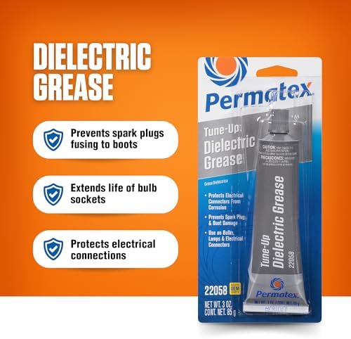 Permatex 22058 Dielectric Tune-Up Grease, 3oz. - High Performance Dielectric Grease Used to Protect Terminals, Spark Plugs, Wiring and Other Electrical Connections Against Salt, Dirt, and Corrosion