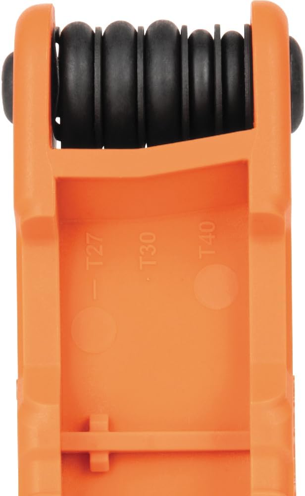 Klein Tools 70540T Compact Folding Torx Key Set, 8 Keys T9 to T40, Industrial Strength Heat Treated Alloy Steel