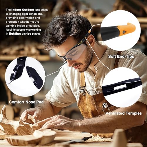 ProtectX Safety Glasses for Men & Women, Safety Sunglasses