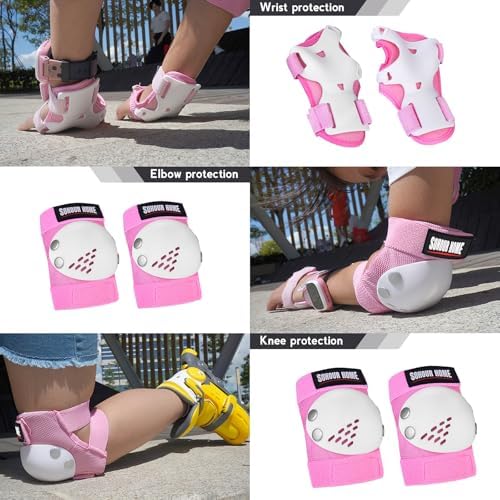 Kids Protective Gear Knee Pads Elbow Pads & Wrist Guards for Roller Skating