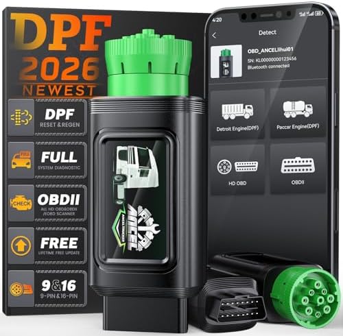 ANCEL HD110 Heavy Duty Truck Scanner with DPF Regen for Detroit & PACCAR
