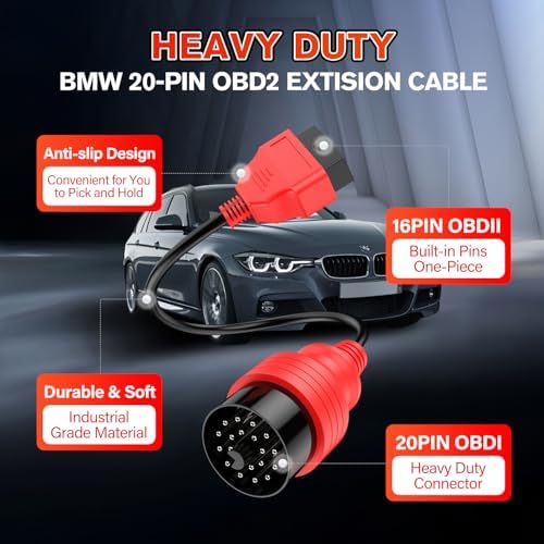 Autel Original 20 Pin to 16 Pin OBD2 Cable for BMW