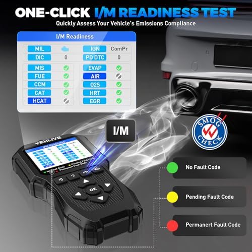 OBD2 Scanner Diagnostic Tool, Check Engine Light Car Code Reader with Reset, Battery Tester, Live Data, Freeze Frame, I/M Readiness, Car Scanner Diagnostic Tool for All OBDII Car After 1996