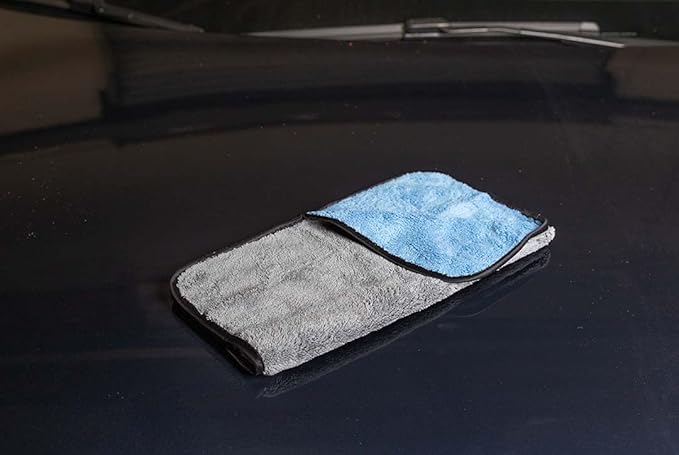Maxshine 16" x 24" Universal 6-Pack Blue & Grey Microfiber Towels – 600GSM Ultimate Crazy 2C Series – Ultra-Soft & Absorbent Towels for Car Detailing, Drying & Polishing