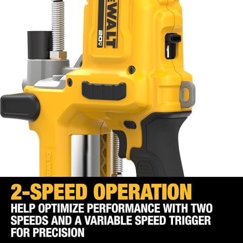 DEWALT Grease Gun 20V MAX Cordless 10,000 PSI Variable 2-Speed Electric Grease Gun with 47 Inch Hose and LED Light, Up to 9 oz per Minute and 7 Tubes per Charge, Tool Only (DCGG581B)