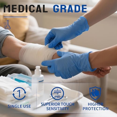 FINITEX Nitrile Disposable Medical Exam Gloves 4mil 100PCS Food Glove