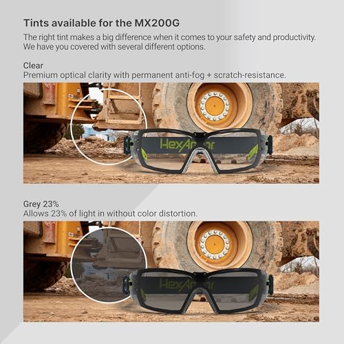 HexArmor MX200G Spoggle Safety Glasses with Anti-Fog Coatings