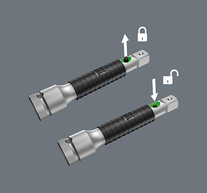 Wera Torque Wrench & Ratchet Extension Bundle - 50-200 Nm 1/2" Drive Wrench, 1/2" x 125mm Extension
