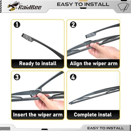 Rear Wiper Blade 14 inch, OEM Replacement for Ford Edge 2007-2014, Nissan Versa 2010-2007, 2012 +More Rear Windshield Wiper (H353/14-D)