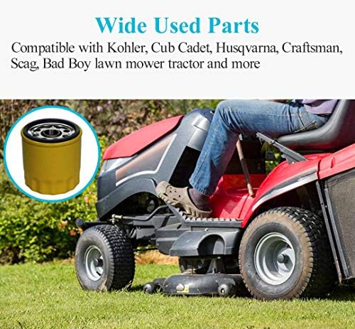 HOODELL 4 Pack 52 050 02-S Oil Filter Fits Kohler Engine, Professional 52 050 02 5205002S 52 050 02-S1 , Extra Capacity Lawn Mower Oil Filter