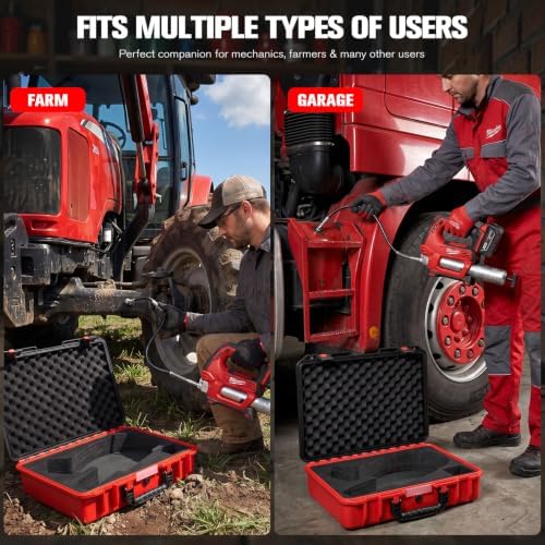 Hard Case for Milwaukee Grease Gun: Cordless Tool M18(2646-20)/M12(2446-20)