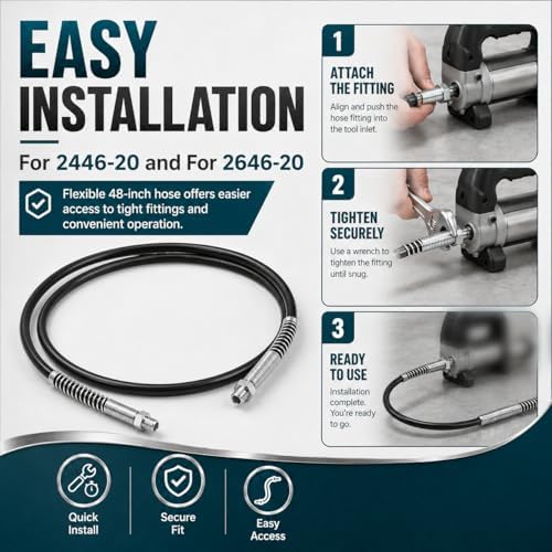49-16-2647 Replacement Grease Gun Hose 48" for Milwauk*e Grease Gun