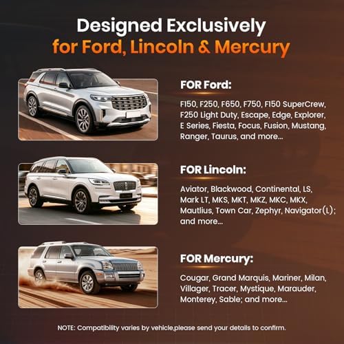 ANCEL FD700 Ford Lincoln Mercury OBD2 Scanner, Full System Automotive Car Code Reader with All Functions, Including Battery Registration ABS SRS SAS BMS Oil Reset TPMS Engine IQA EPB Regen
