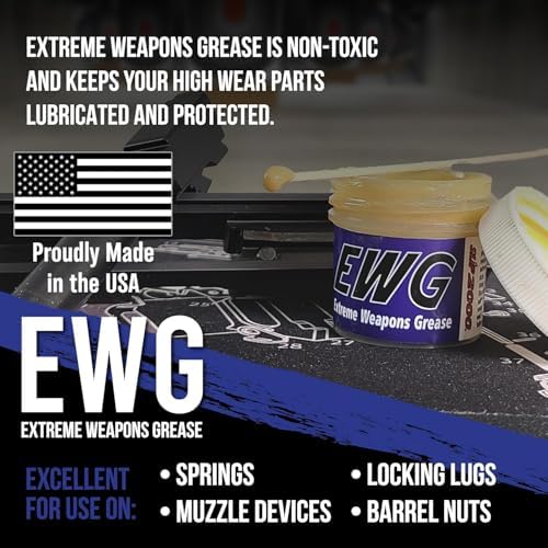 Slip 2000 Extreme Weapons Grease (EWG), Reduces Friction and Wear, Grease Lube in Anti-Ware Package, Extreme Pressure Properties, No PTFE, 1.5 oz