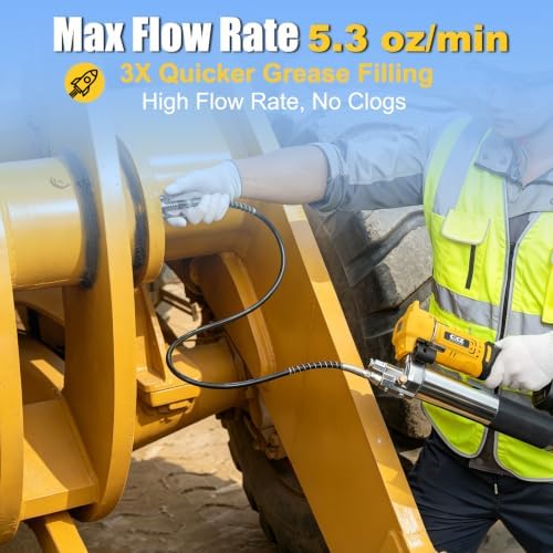 Electric Grease Gun Compatible with DeWalt 20V Battery (Tool Only)
