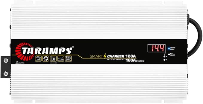 Taramps Smart Charger 120/160A Battery Charger 160A Dynamic Mode Car Audio System Power Supply 2200 Watts Max Output Power Bivolt Automatic 127/220VAC