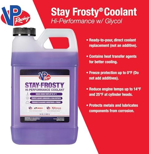 VP Racing Fuels 2087 Stay Frosty Hi-Performance Coolant, 64 Ounces (2 Pack)