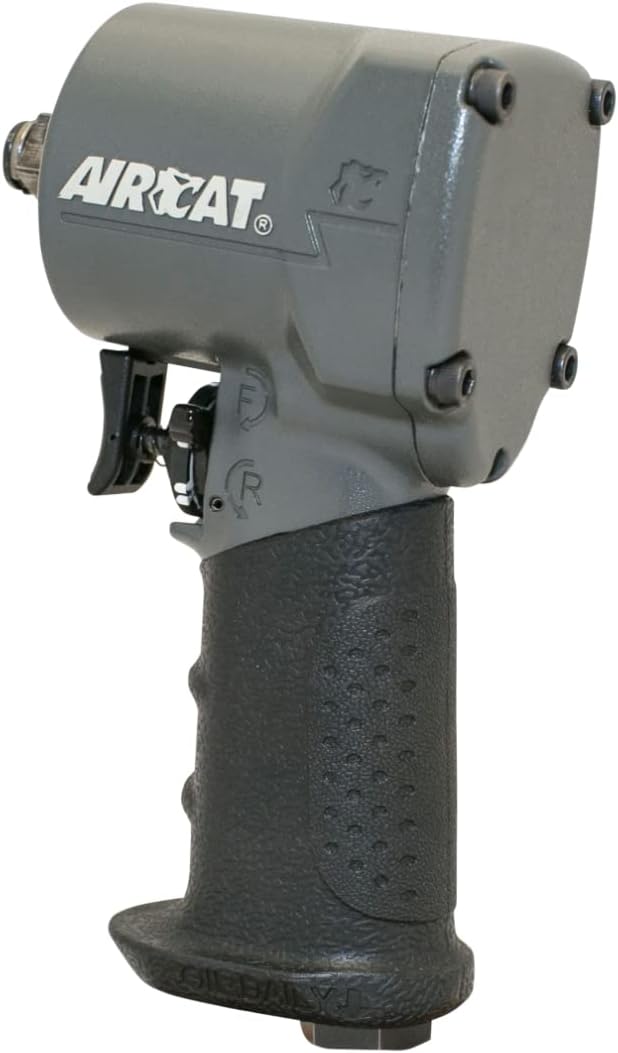 AIRCAT Pneumatic Tools 1057-TH: Stubby Impact Wrench 700 ft-lbs - 1/2-Inch