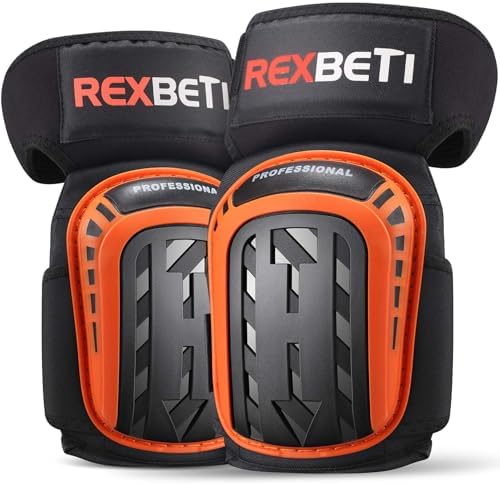 REXBETI Knee Pads for Men, Anti-slip Construction Gel Knee Pads for Work